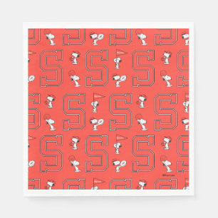 Serviette En Papier Snoopy Varsity Motif sportif