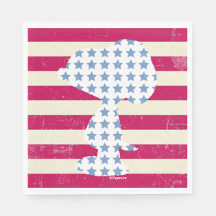 Serviette En Papier Snoopy Vintage Stars & Stripes