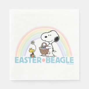 Serviette En Papier Snoopy & Woodstock - Beagle de Pâques