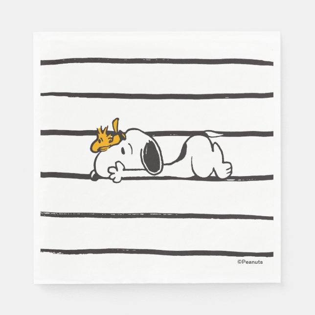 Serviette En Papier Snoopy & Woodstock | Smile Giggle Laugh (Devant)