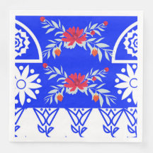 Snowball Florah Napkin Design