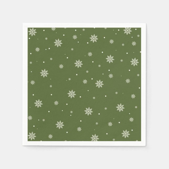 Serviette En Papier Snowflake (Devant)