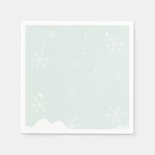 Serviette En Papier Snowflakes givré fête d'anniversaire
