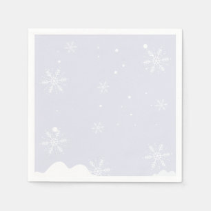 Serviette En Papier Snowflakes givré fête d'anniversaire