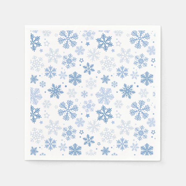 Serviette En Papier Snowflakes Hiver tendance (Devant)