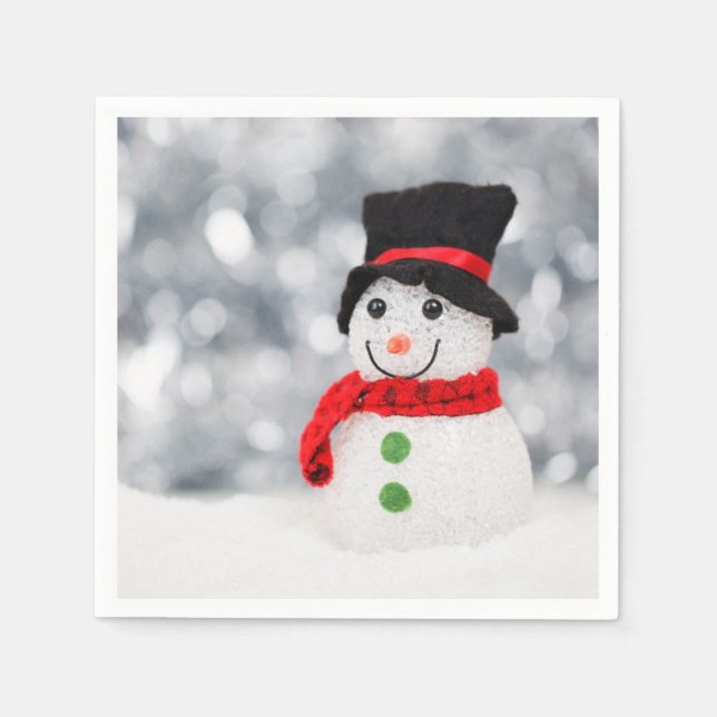 Serviette En Papier Snowman (Devant)