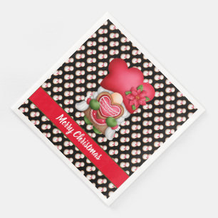 Serviette En Papier Snowman Gnome Personnaliser couleur et texte