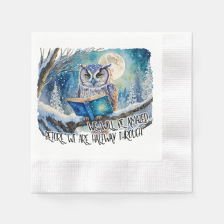 Serviette En Papier Sober Owl Reading Big Book Recovery Promises