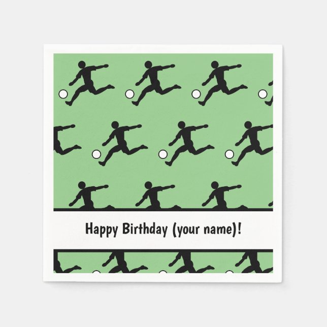 Serviette En Papier Soccer Motif avec footballeurs - Fun Boys / Homme (Devant)
