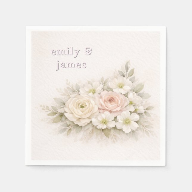 Serviette En Papier Soft Editorial Botanical Wedding (Devant)