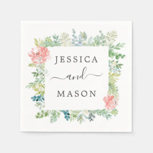 Serviette En Papier Soft Greenery Mariage Cocktail Napkin