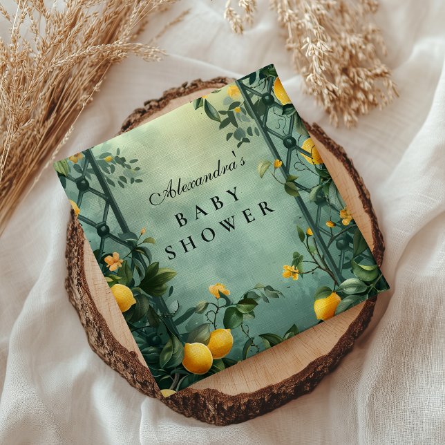 Serviette En Papier Soft Mint Citrus Baby Shower (Créateur téléchargé)