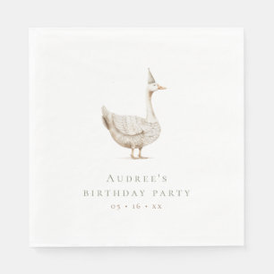 Serviette En Papier Soie minimaliste fête d'anniversaire