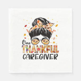 Serviette En Papier Soigneuse Un Remerciement Messy Bun Thanksgiving F