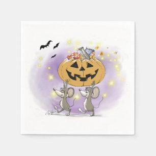 Serviette En Papier Soins Citrouilles d'Halloween pour Mic & Mac