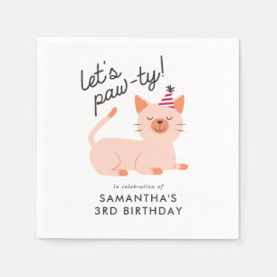 Serviette En Papier Soirée Anniversaire de enfant de chats mignons Ora