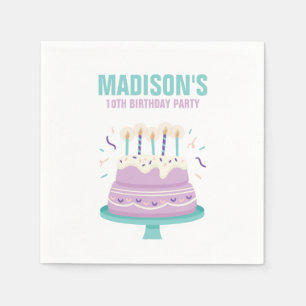 Serviette En Papier Soirée Anniversaire de enfant de gâteau d'annivers