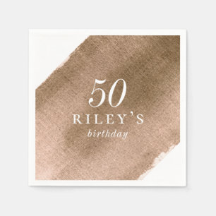 Serviette En Papier Soirée d'Anniversaire en or métallique