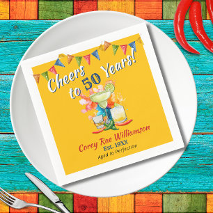 Serviette En Papier Soirée de 50 ans Fiesta 50e Anniversaire