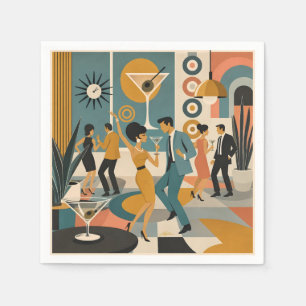 Serviette En Papier Soirée de danse de cocktail Martini Hippie du mili