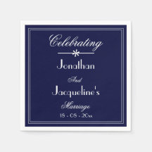 Soirée de mariage Elégant Marine Bleu Personnalisé