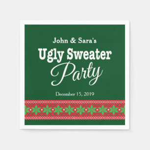 Serviette En Papier Soirée de Noël affreuse, personnalisée