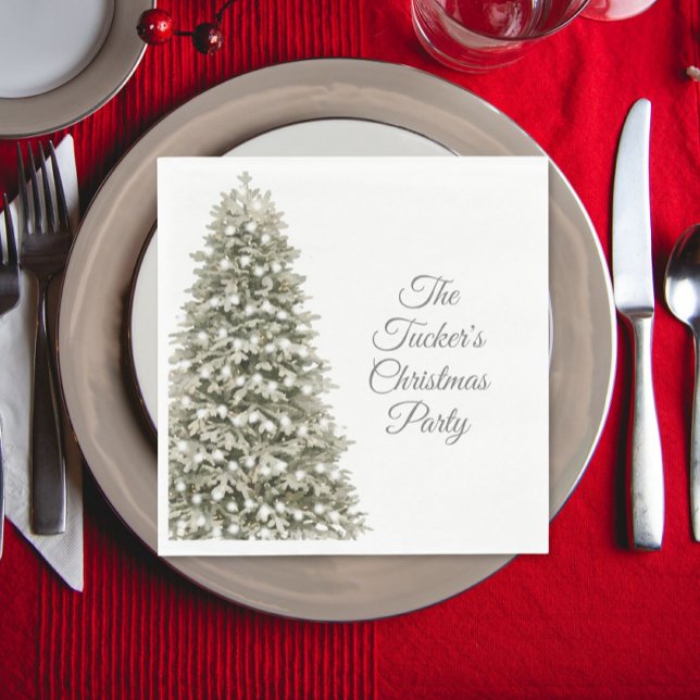 Serviette En Papier Soirée de Noël simple et élégante (Créateur téléchargé)
