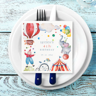 Serviette En Papier Soirée des Anniversaires de enfants du cirque