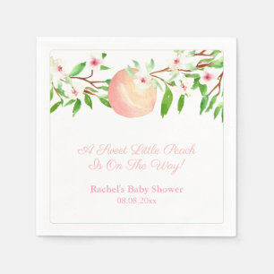 Serviette En Papier Soirée Douche pour bébé Peach Sweet