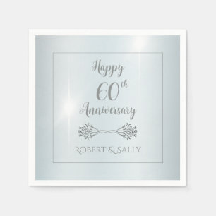 Serviette En Papier Soirée du 60e anniversaire de l'Elégant Diamant Ma