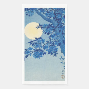 Serviette En Papier Soirée Lune Arbre Bleu Lune