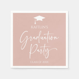Serviette En Papier Soirée minimaliste élégante rose pâle