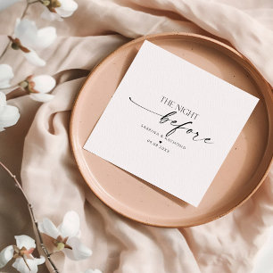 Serviette En Papier Soirée minimaliste moderne avant le dîner de répét