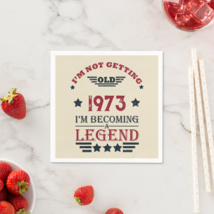 Serviette En Papier Soirée personnalisée vintage cinquante-0e annivers