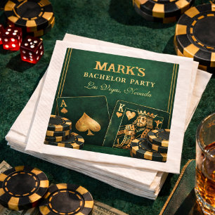 Serviette En Papier Soirée Poker à Vegas Enterrement de Vie de Garçon