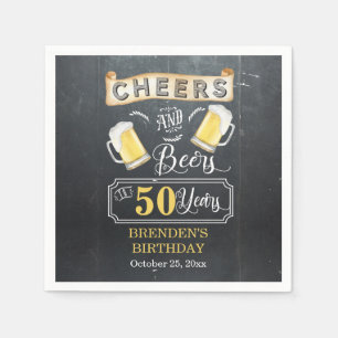Serviette En Papier Soirées et bières à 50 ans fête d'anniversaire