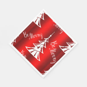 Serviette En Papier Sois Joyeux Noël Rouge
