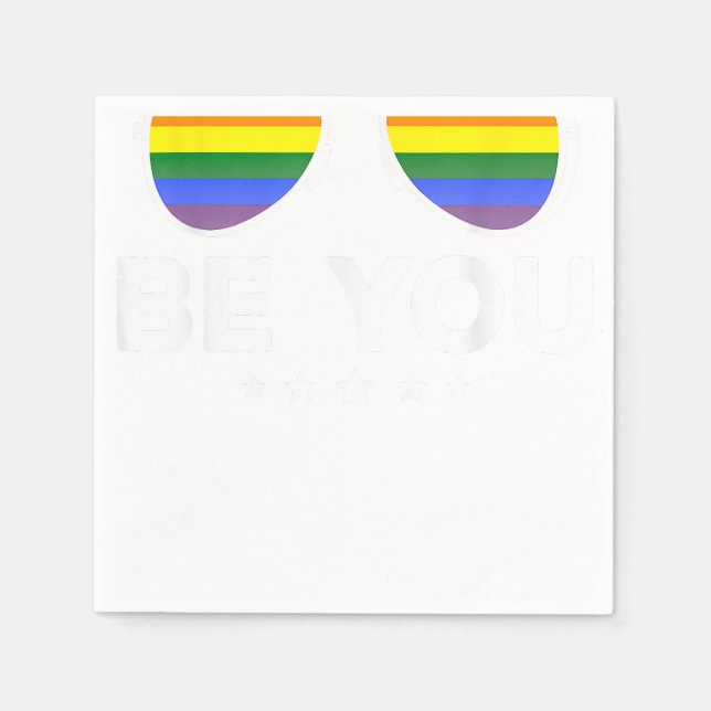 Serviette En Papier Sois toi LGBT Rainbow Sungls (Devant)