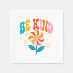 Serviette En Papier Sois une fleur colorée - Inspirationnel Positif 2