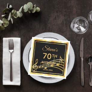 Serviette En Papier Soixante-dixième anniversaire de musique classique