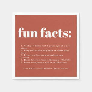 Serviette En Papier Soleil de Terracotta   Mariage Fun Facts Napkins