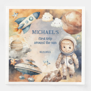 Serviette En Papier Soleil Premier voyage autour du soleil Photo 1er a