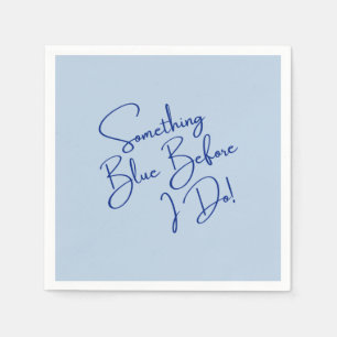Serviette En Papier Something Blue Before I Do Baby Shower Enterrement