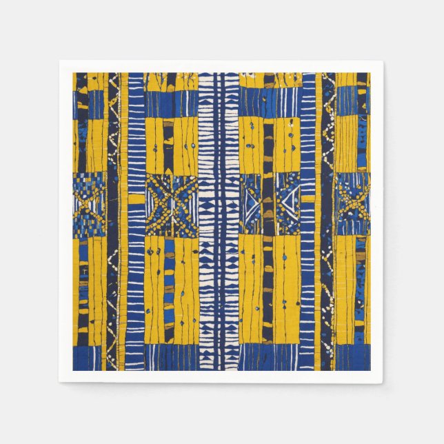 Serviette En Papier Sophistiqué Boudcloth Africain Caraïbes (Devant)