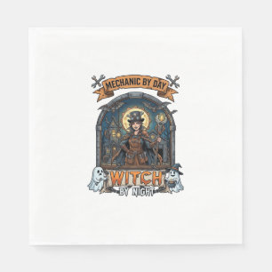 Serviette En Papier Sorcière de nuit mécanique Jour Halloween Steampun