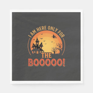 Serviette En Papier Sorcière d'Halloween Maison hantée Boo Design_1