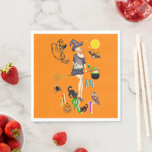 Serviette En Papier Sorcière Un Art