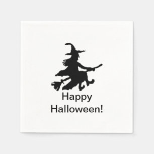 Serviette En Papier Sorcière volante - Joyeux Halloween -