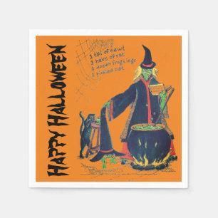 Serviette En Papier Sorcières Cauldron Brew Halloween Napkins