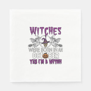 Serviette En Papier Sorcières Octobre Halloween Crâne Chapeau de Sorci